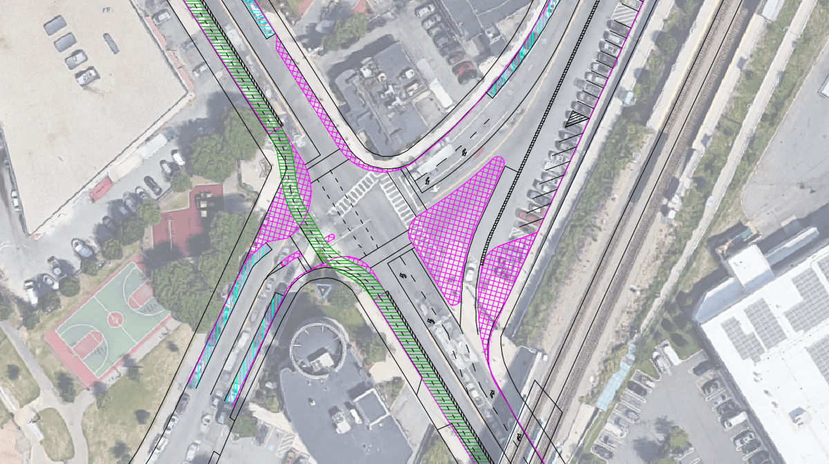 Mass Ave (Boston) @ Newmarket Square: Intersection Design for a Road Diet